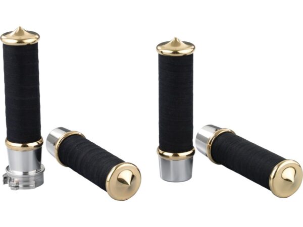 Fabric Tape Grips For Inverted Hand Controls Aluminium Polished Brass Polished 1"