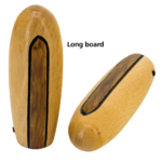Long board style wood grips,