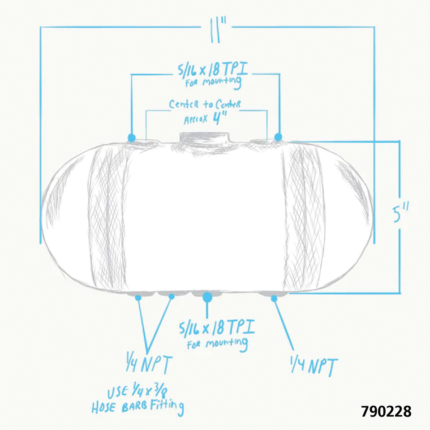 Domed Steel Oil Tank 3/4 Gallon