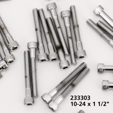 10pck Chrome allen screws 10-24x1-1/2
