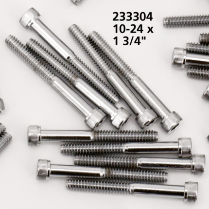 10pck Chrome allen screws 10-24x1-3/4