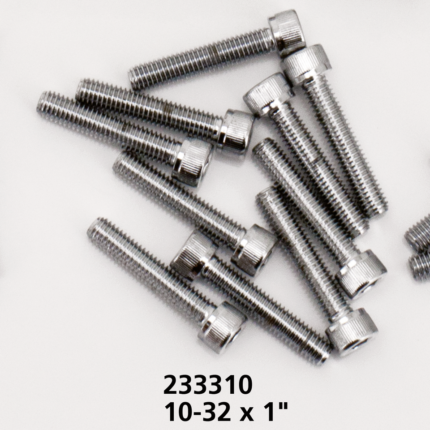 10pck Chrome allen screws 10-32x1
