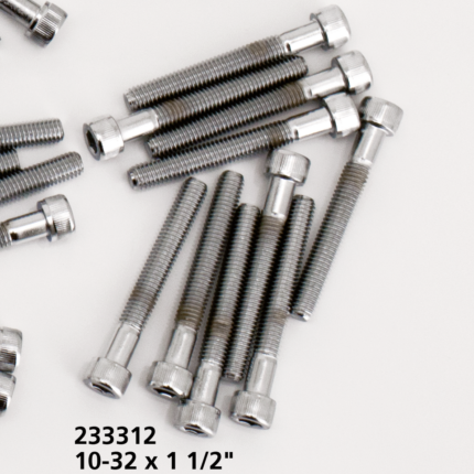 10pck Chrome allen screws 10-32x1-1/2