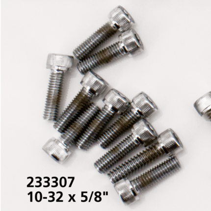 10pck Chrome allen screws 10-32x5/8