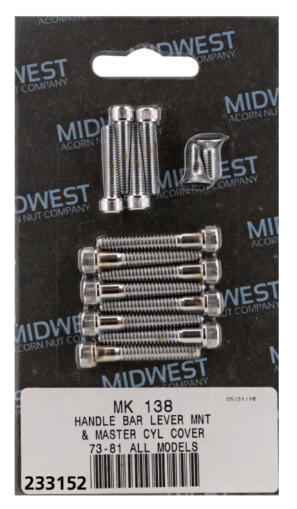 Chrome allen head screws lever/mast.cyl
