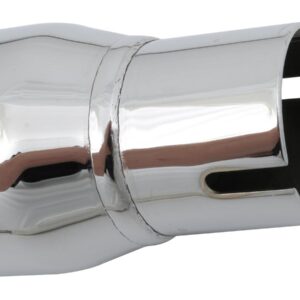 Universal Fishtail Muffler With slider for right-side-installation Chrome