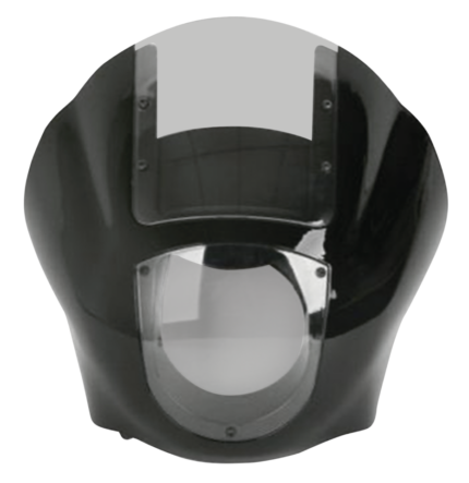 Quarter Fairing Gloss Black Clear Screen