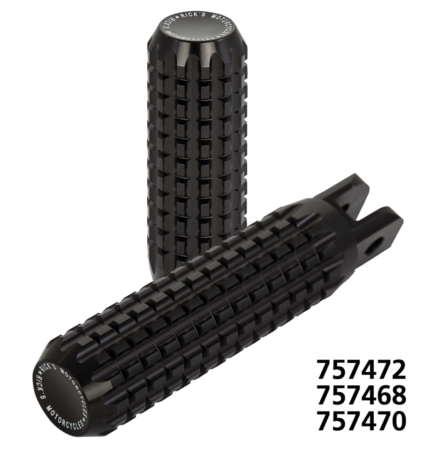 FWD ctrl Grooved pegs +4" black ST18-up
