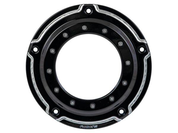 Porthole Derby Cover 5-hole Bi-Color Gloss Black