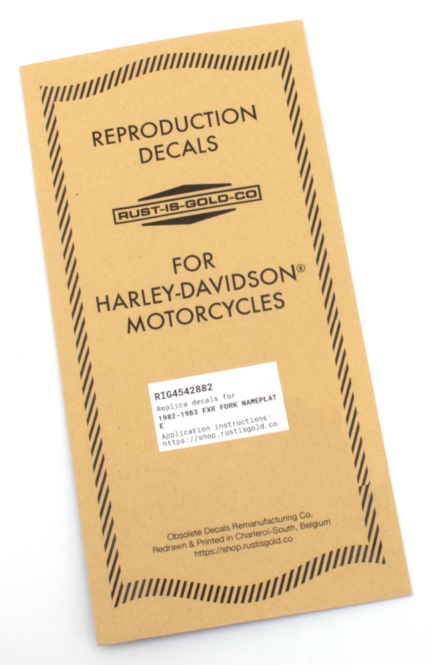 Fork Nameplate FXR82-83