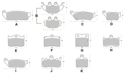 SBS HS FR Brake pads Scout 15-16