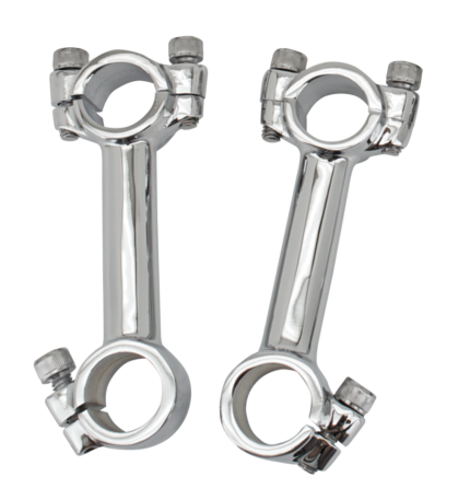 Chrome Dog Bone risers f/36-48 Springers