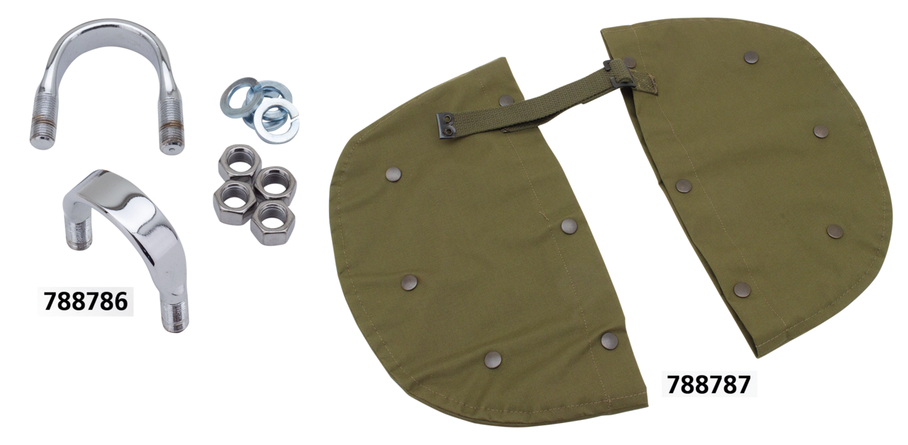 U-BOLT fr guard w/ nuts set 2 WL WhPltd