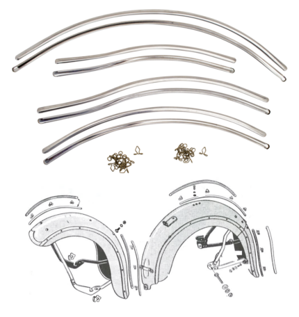 trim front/rear fender with mounting cli