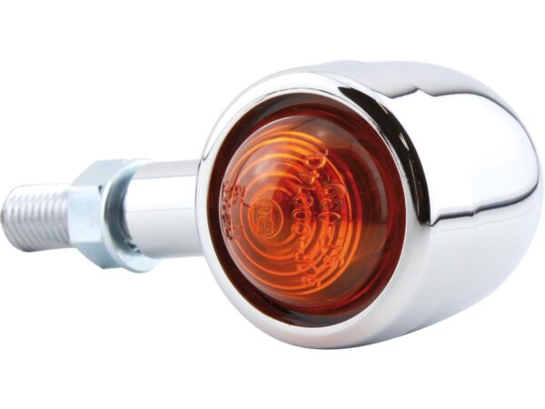 Old School Type 1 Turn Signal Chrome Amber Halogen