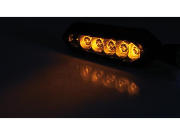 SORA Sequential LED Turn Signal Black Satin Mirror LED