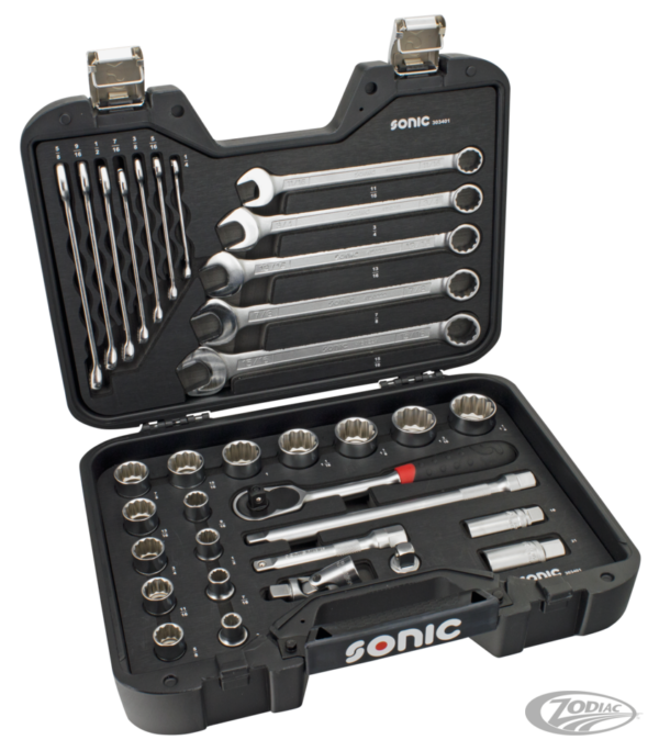 Sonic 34pc 1/2" dr socket/wrench set SAE