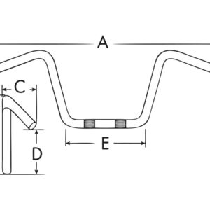 1" Dragbar Handlebar Non-Dimpled Chrome 1"