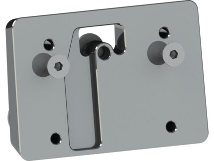 Mid-Mount License Plate Base Plate Adapter Aluminium Polished