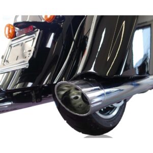 Double Slip-On Muffler Set Endcap Banger Chrome