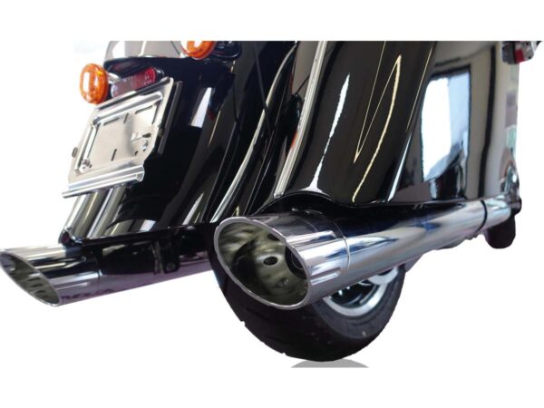 Double Slip-On Muffler Set Endcap Banger Chrome