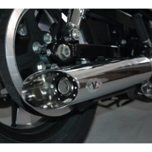 Double Slip-On Muffler Set Endcap Slash Cut Chrome