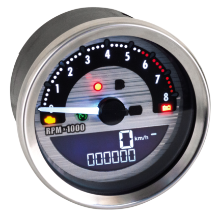 4" Speedo/Tachometer Silver KMH/MPH