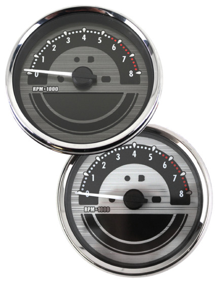 5" Speedo/Tachometer Black KMH/MPH