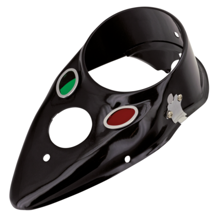 Black cat eye dash cover with lenses