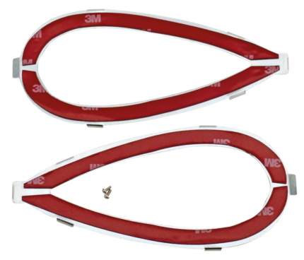 Pair tank name plate brackets