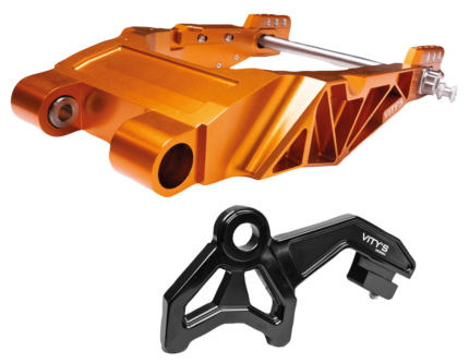 Vity's Billet Swingarm Orange FLH/T14-Up