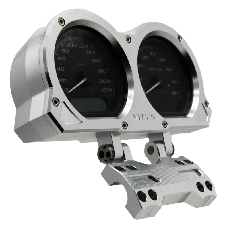 Vity's FXLR18-up billet gauge hsng silvr