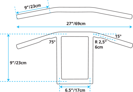 ZCP Chrome Window bars dimpled 10"
