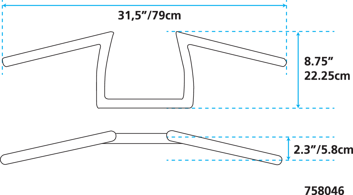 ZCP Donkey bar+ CHROME DIMPLED 8"