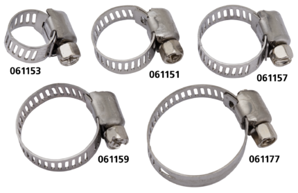 GZP 10pck Hose clamp 7/32" thru 5/8" sta