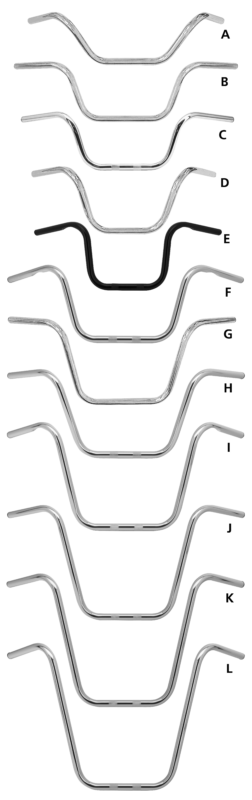 GZP Apehanger 20" rise w/o dimple