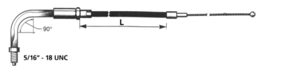 GZP Black BT90 LN=33" 90dgr throttle