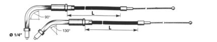 GZP Black BT96 LN=34" 90dgr throttle