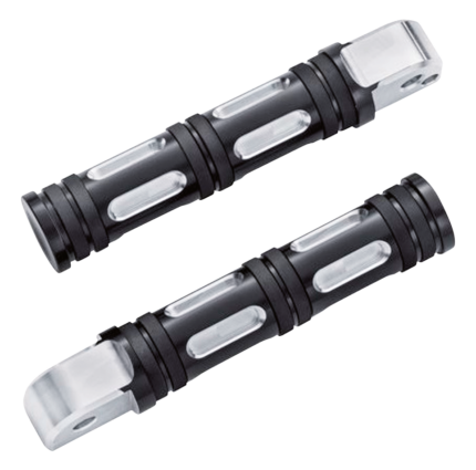 GZP Black edge cut passenger footpegs