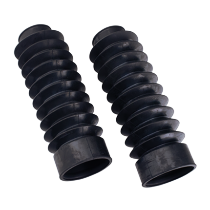GZP Black rubber forkboots 49mm 9" long