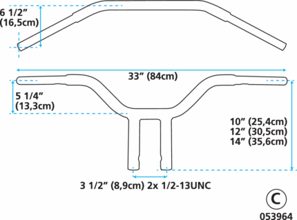 GZP Chr 14.5" rise Clubstyle Chonkybar