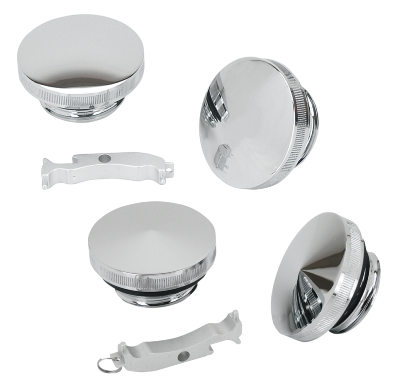 GZP Chr Pointed gascap & paint saver Set