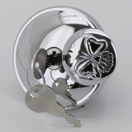 GZP Chr Skull lock gas cap 97-e18 vented