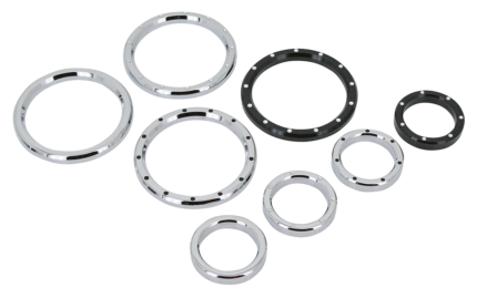 GZP Chr Smooth billet instr bezel 2"