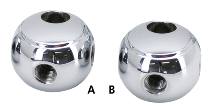GZP Chr fr round brake tee 2x3/8-24+1x1/
