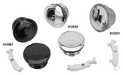 GZP Chr screw-in flush mnt gas cap w/bun