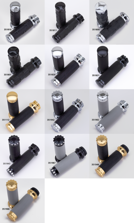 GZP Chrome 4-Cross T-II Grip set