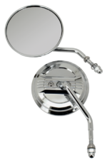 GZP Chrome Airfoil round mirror set
