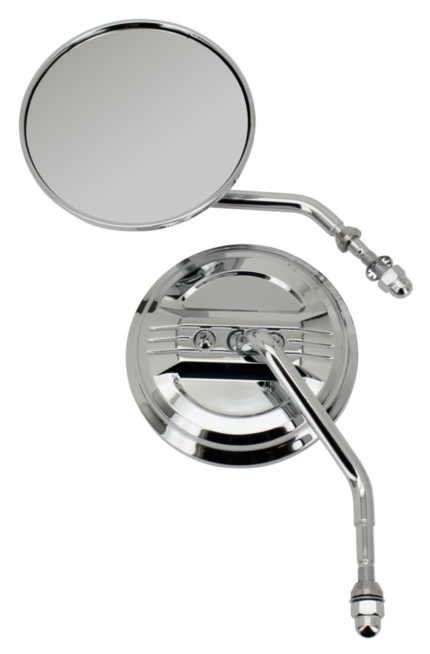 GZP Chrome Airfoil round mirror set