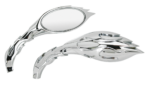 GZP Chrome Magma Flames mirror set